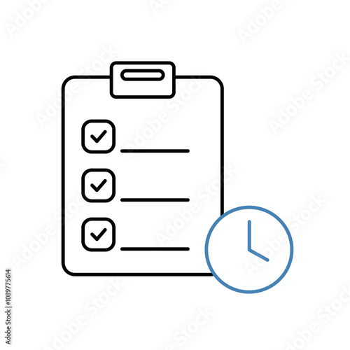 planning concept line icon. Simple element illustration. planning concept outline symbol design.