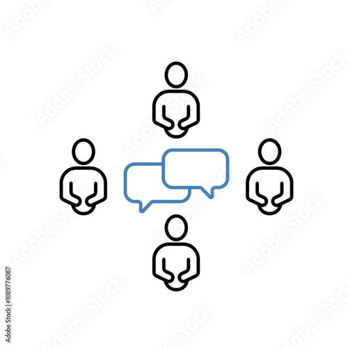 
communication concept line icon. Simple element illustration. communication concept outline symbol design.