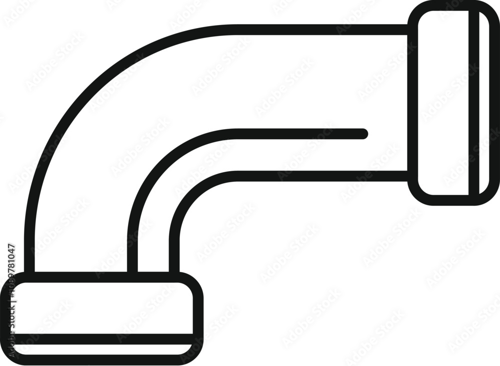 Plumbing pipe elbow connector making a ninety degree turn, essential component for changing direction of pipes in plumbing systems Plumbing pipe elbow connector making a ninety degree turn, essential component for changing direction of pipes in plumbing systems
