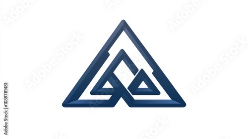 Free Download A triangle logo symbolizes AI technology.  It uses overlapping lines to represent interconnected networks. This design is for advanced tech companies and user interfaces. - GFXLoad