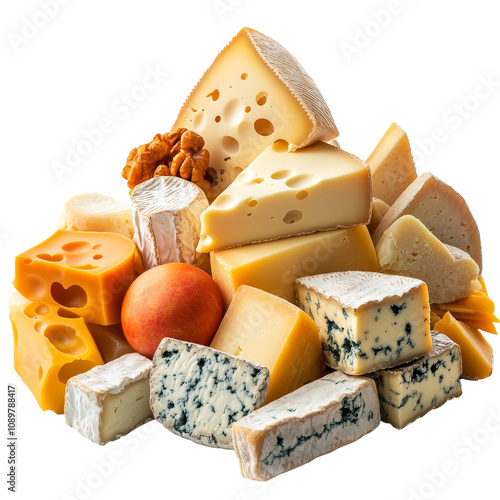Cheese platter with assorted flavors and textures