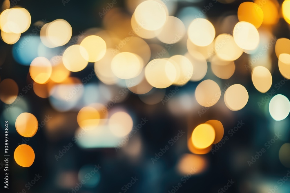 Obraz premium City Lights at Night: A Blurred Abstract of Urban Lights and Shadows