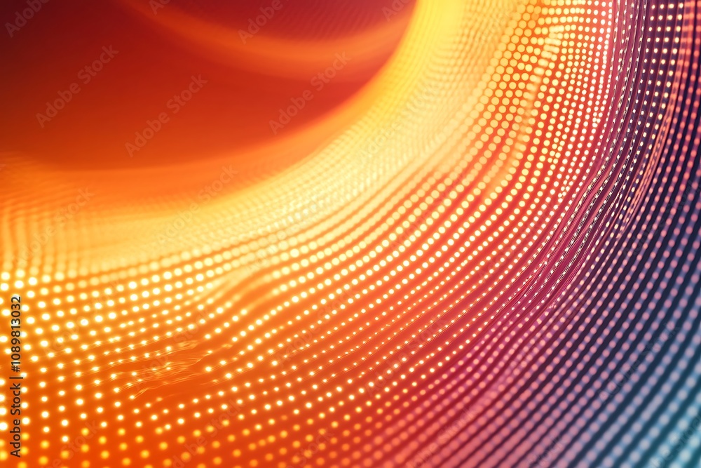 Obraz premium Vibrant light patterns flowing across a futuristic gradient background