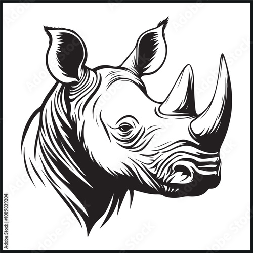 Wallpaper Mural Rhino Silhouette Vector Torontodigital.ca
