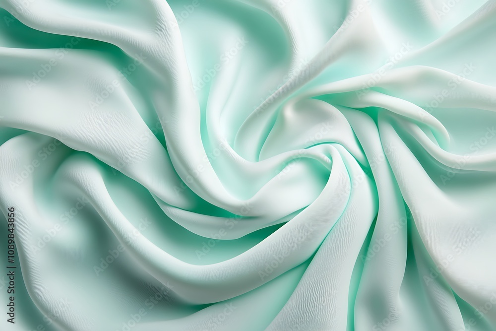 Obraz premium Gentle mint-colored background with smooth gradients