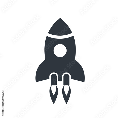 Rocket icon. Simple outline rocket signs set. Rocket launched icon.