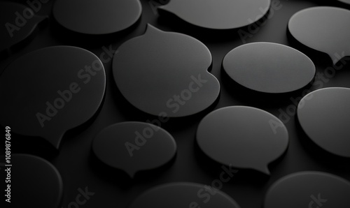 monochrome speech bubble background, detailed high definition image