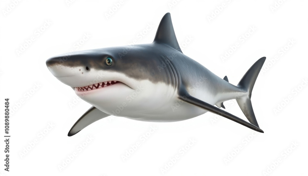 Fototapeta premium a close up of a shark with a big smile on its face