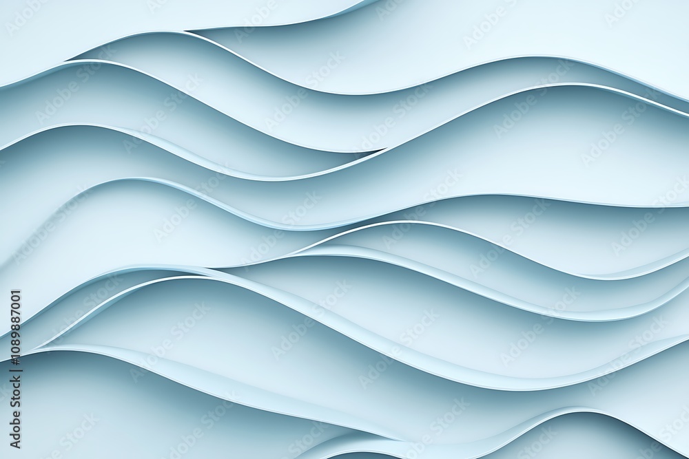 Obraz premium Pastel blue texture background with soft waves
