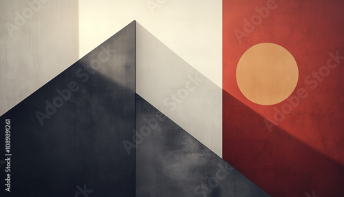red white black geometric shapes minimalist style monochromatic color clean sophisticated design wallpaper background bhh