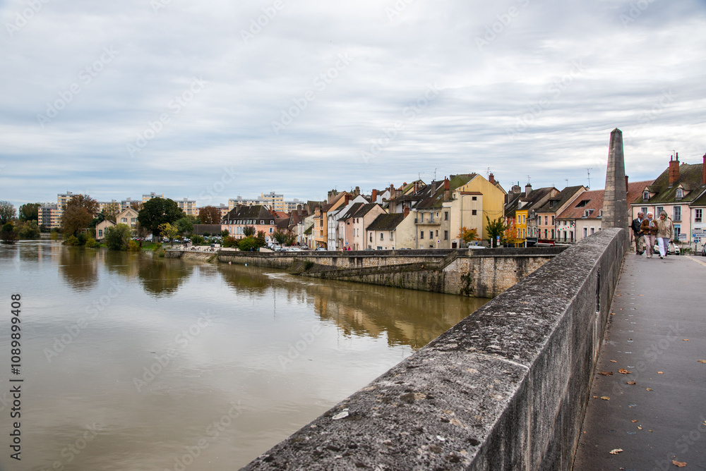 Obraz premium view of the town of ghent country