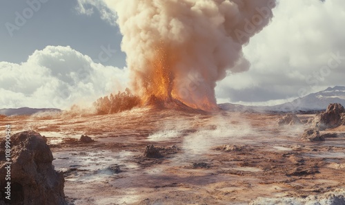 Volcanic Eruption and Hyperthermophile Ecosystems in an Alien Landscape: A Scientific of Extreme Environments photo