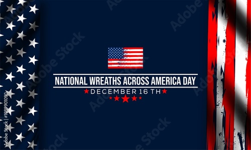 National Wreaths Across America Day. suitable for greeting card poster and banner	
