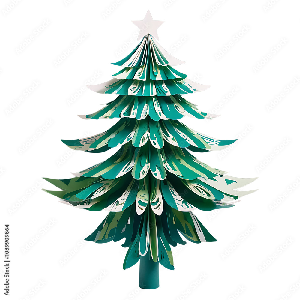 Obraz premium christmas tree isolated on white