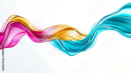 Wallpaper Mural Colorful Flowing Glass and Liquid-like Abstract Shapes in Futuristic Digital Art Renderings Torontodigital.ca