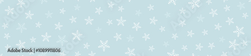 Winter seamless pattern with snowflakes