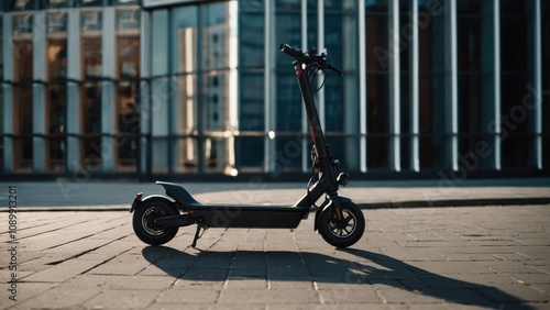 Electric scooter with a stylish and modern design, offering a combination of aesthetics and functionality for city commuting