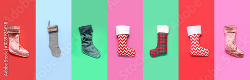 Collage of Christmas socks ...