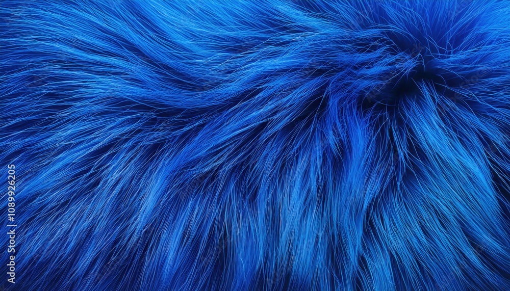 Obraz premium blue fur texture top view. blue sheepskin background. Fur pattern. Texture of blue shaggy