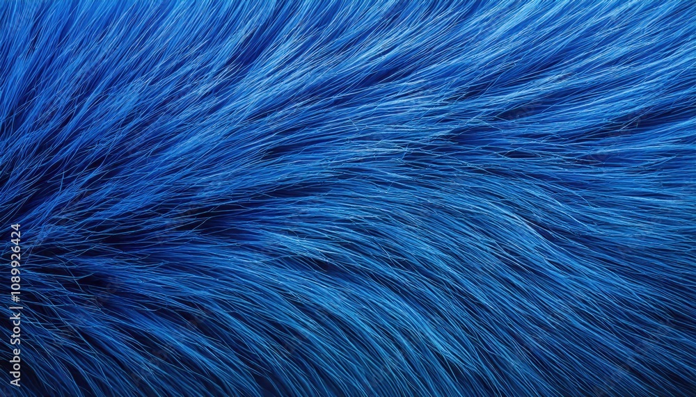 Obraz premium blue fur texture top view. blue sheepskin background. Fur pattern. Texture of blue shaggy