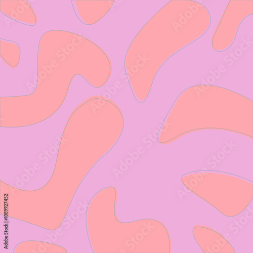 fundo abstrato roxo com formas orgânicas e abstratas com contorno - design de fundo