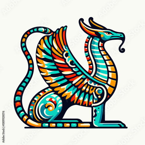 illustration of a dragon, dragon god, dragon tattoo