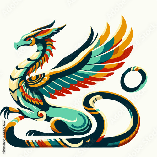illustration of a dragon, dragon god, dragon tattoo