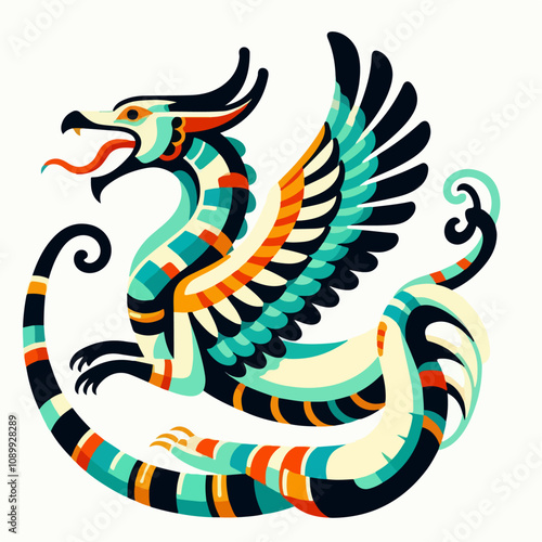 illustration of a dragon, dragon god, dragon tattoo