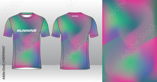 modern look running and sport jersey design mockup, editable vector illustration for custom sublimation