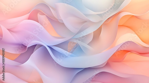 Wallpaper Mural Colorful Flowing Glass and Liquid-like Abstract Shapes in Futuristic Digital Art Renderings Torontodigital.ca