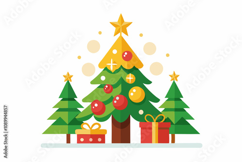  Christmas vector design template white background vector illustration