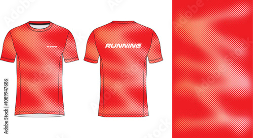 modern look running and sport jersey design mockup, editable vector illustration for custom sublimation