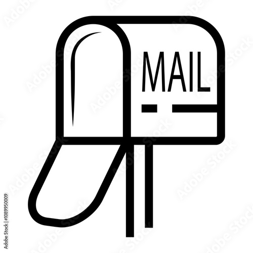 postbox Line Icon