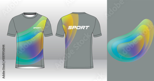 modern look running and sport jersey design mockup, editable vector illustration for custom sublimation