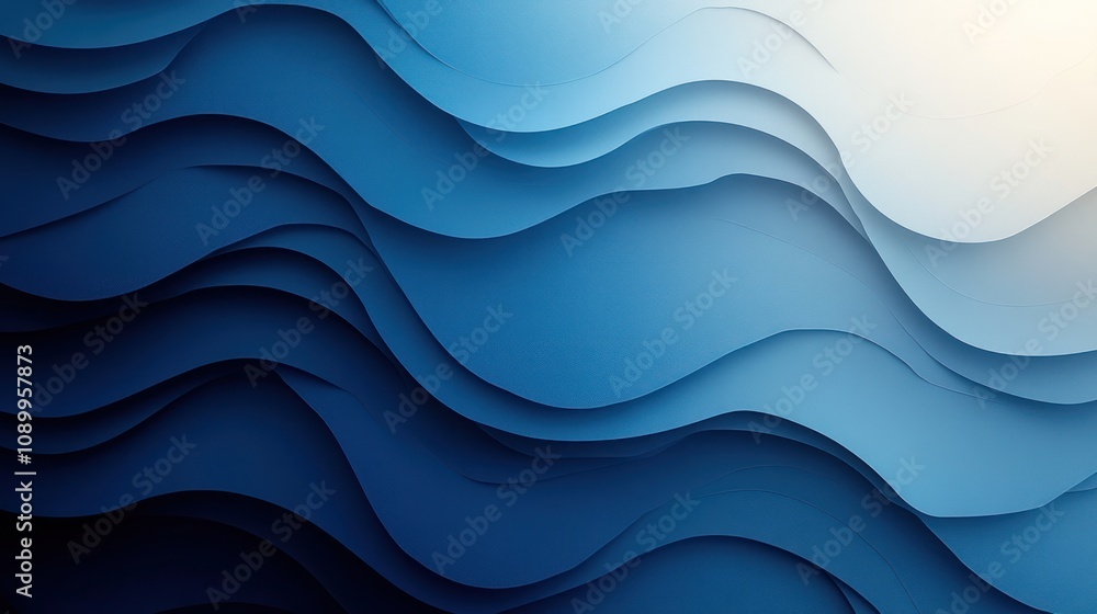 Fototapeta premium Abstract Blue Wave Pattern Background Design