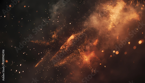 firework in the sky