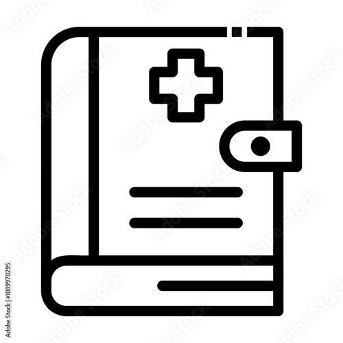 medical handbook Line Icon