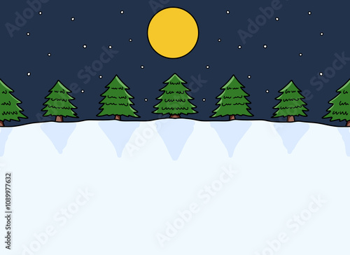 christmas night landscape
