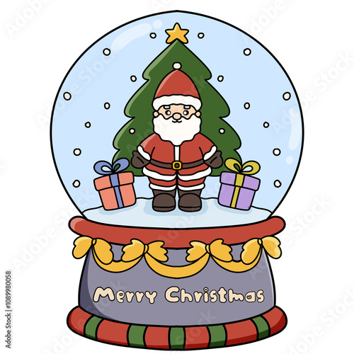 santa claus and snowman