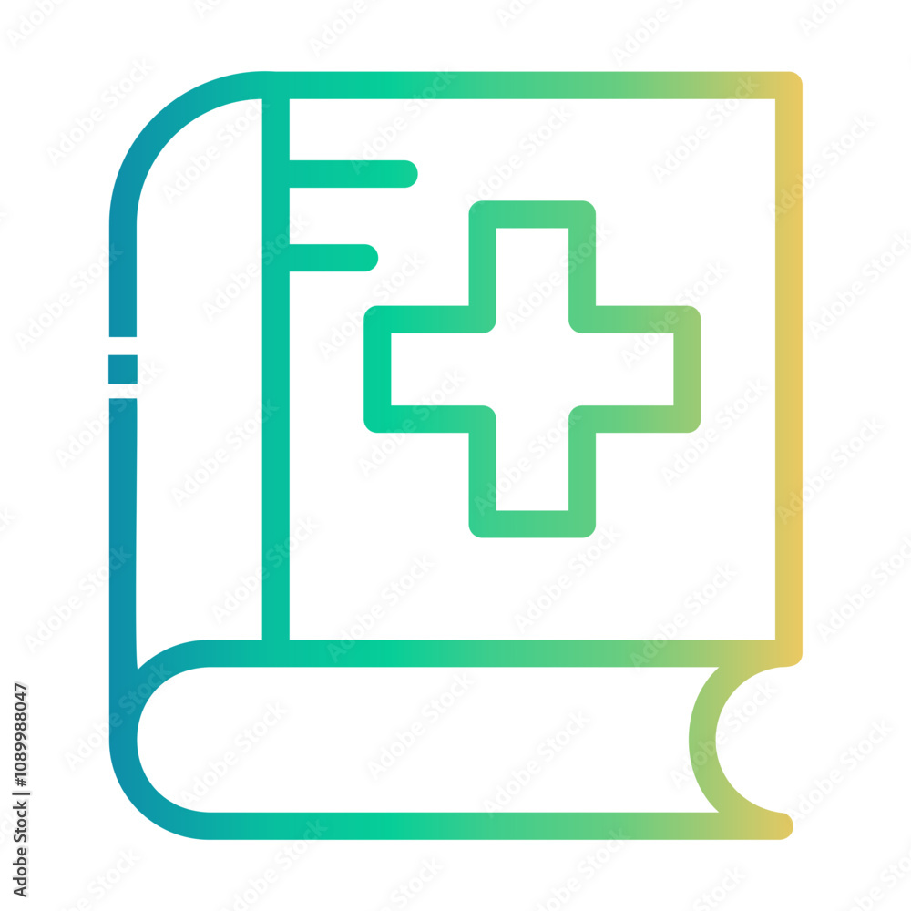 Fototapeta premium nurse handbook Line Gradient Icon