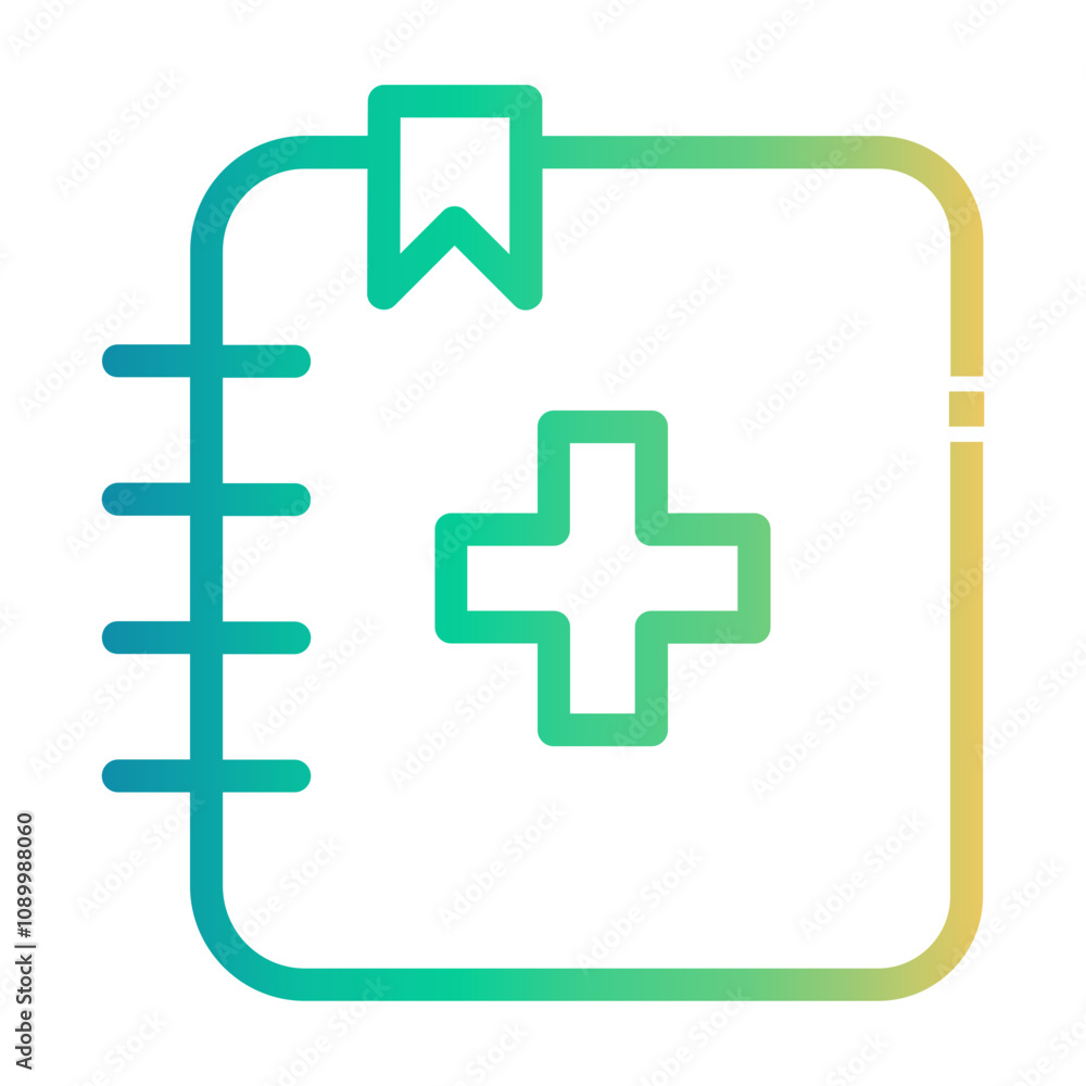 Obraz premium nurse handbook Line Gradient Icon