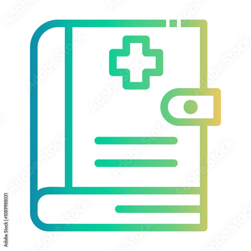 medical handbook Line Gradient Icon
