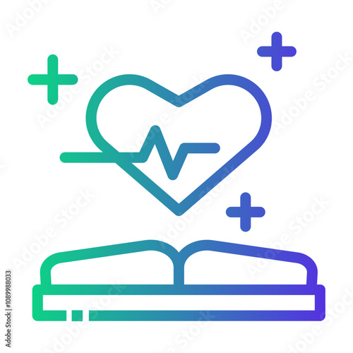 medical handbook Line Gradient Icon