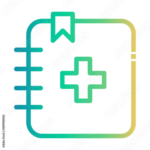 nurse handbook Line Gradient Icon