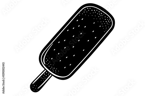 helado paleta rosado silhouette