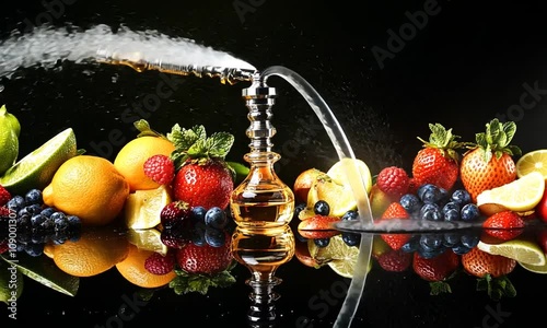 fruit in the glass