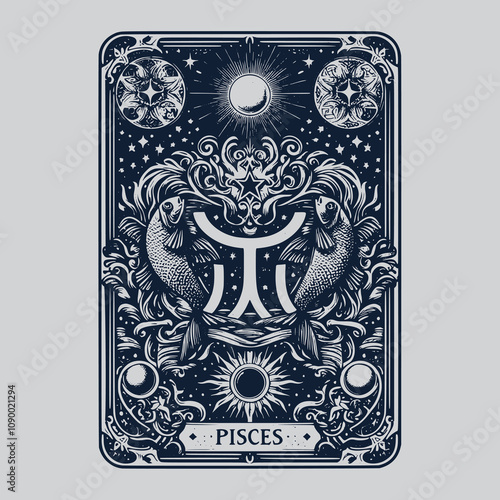 pisces ouija tarot tattoo with zodiac art