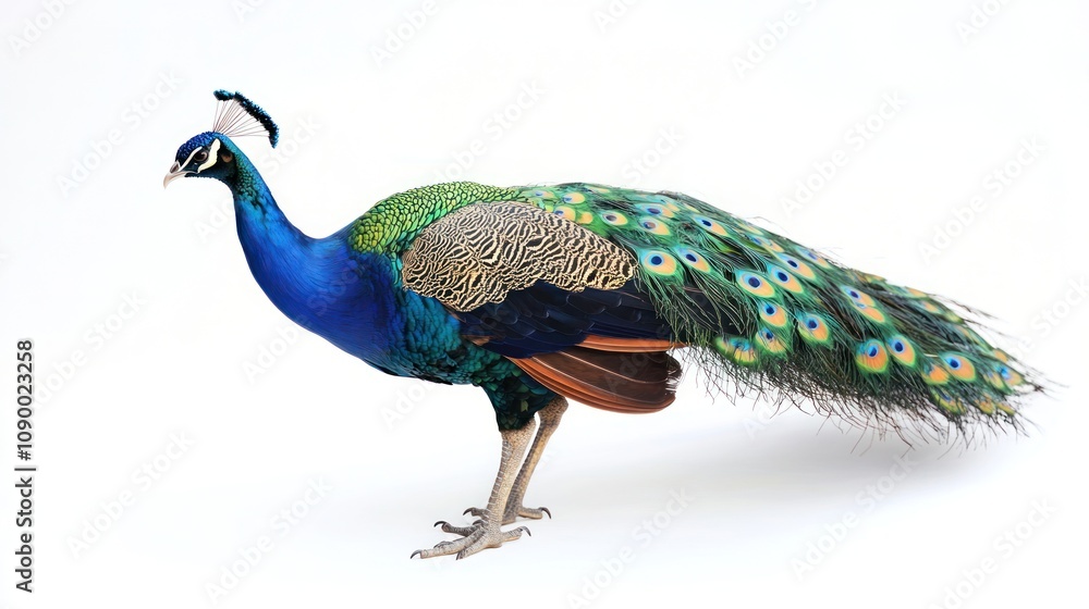 Obraz premium Peacock with Vibrant Feathers