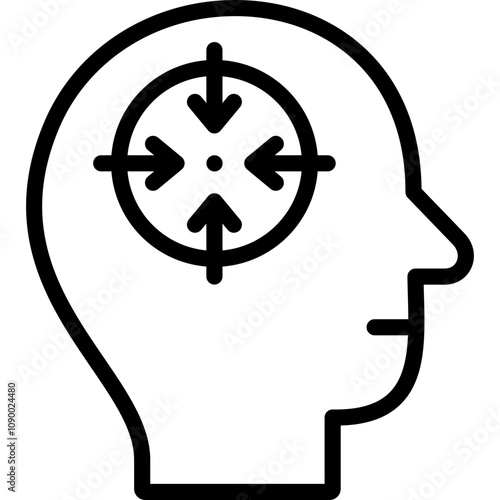 introvert icon illustration design with outline