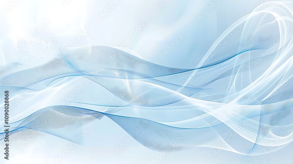 Naklejka premium Abstract Blue and White Waves